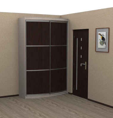 Радиусный шкаф купе &quot;Радуга&quot; выпуклый 600 — Аэлита