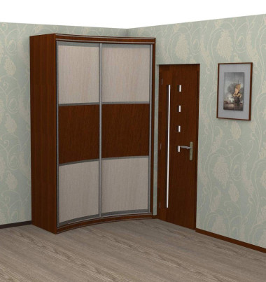 Радиусный шкаф купе &quot;Радуга&quot; вогнутый 600 — Аэлита