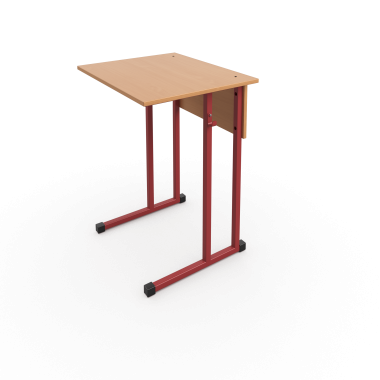 Стол ученический АЭЛИТА Стандарт одноместный нерегулируемый, красный металлокаркас &mdash; Аэлита