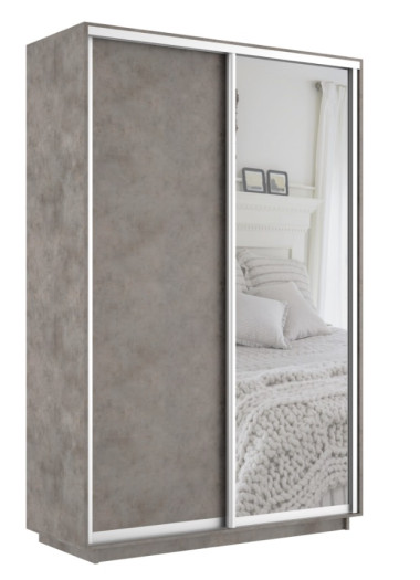 Шкаф-купе 2-дверный ДУО с 1 зеркалом — Аэлита