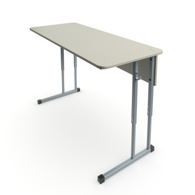 Стол (парта) ученический 2-местный регулируемый 1200*500 с закругленной столешницей — Аэлита
