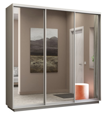 Шкаф-купе 3-х дверный с зеркалами ТРИО — Аэлита