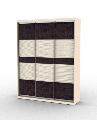 Шкаф-купе трехдверный с комбинированными фасадами (модель 3.5.4) — Аэлита