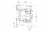 Стол компьютерный СК-41,  1695х1000х620 с надстройкой 
