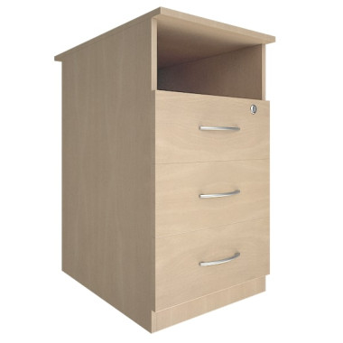 Тумба приставная глубокая с ящиками (3 ящика с замком) — Аэлита