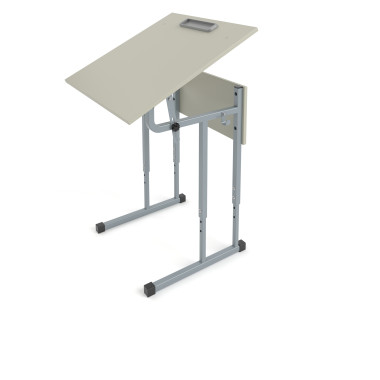 Стол (парта) ученический 1-местный регулируемый 600*500 с наклоном столешницы — Аэлита