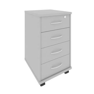 Тумба 412*450*708 подкатная Рива (4 ящика, с замком) — Аэлита