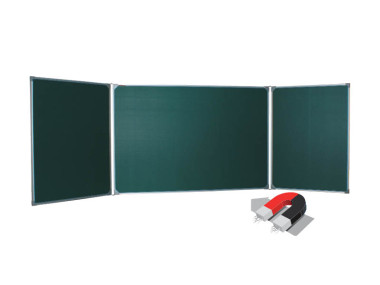 Доска трехэлементная (5 рабочих поверхностей) магнитно-меловая — Аэлита