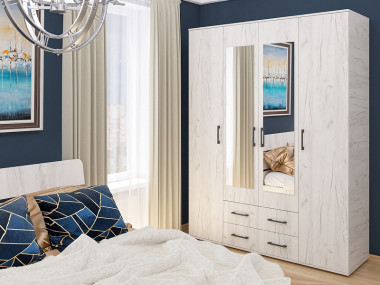 Шкаф распашной с зеркалом 2100х1600х540 Шон-7 — Аэлита